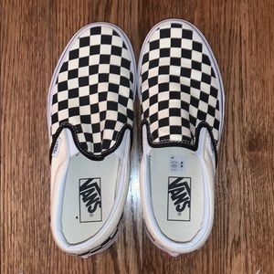 White Checkered Vans